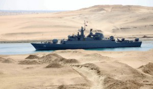 Iranian warship transits the Suez canal