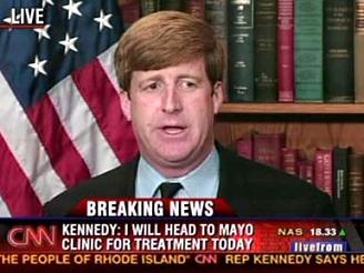 Former Rep. Patrick Kennedy takes Personal Drug Abuse Battle Public Patrick Kennedy Mayo Clinic after Cark Wreck Former Rep. Patrick Kennedy takes Personal Drug Abuse Battle Public