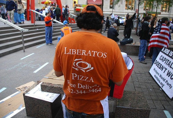 liberatos liberatos Free pizza festival in Zucotti Park