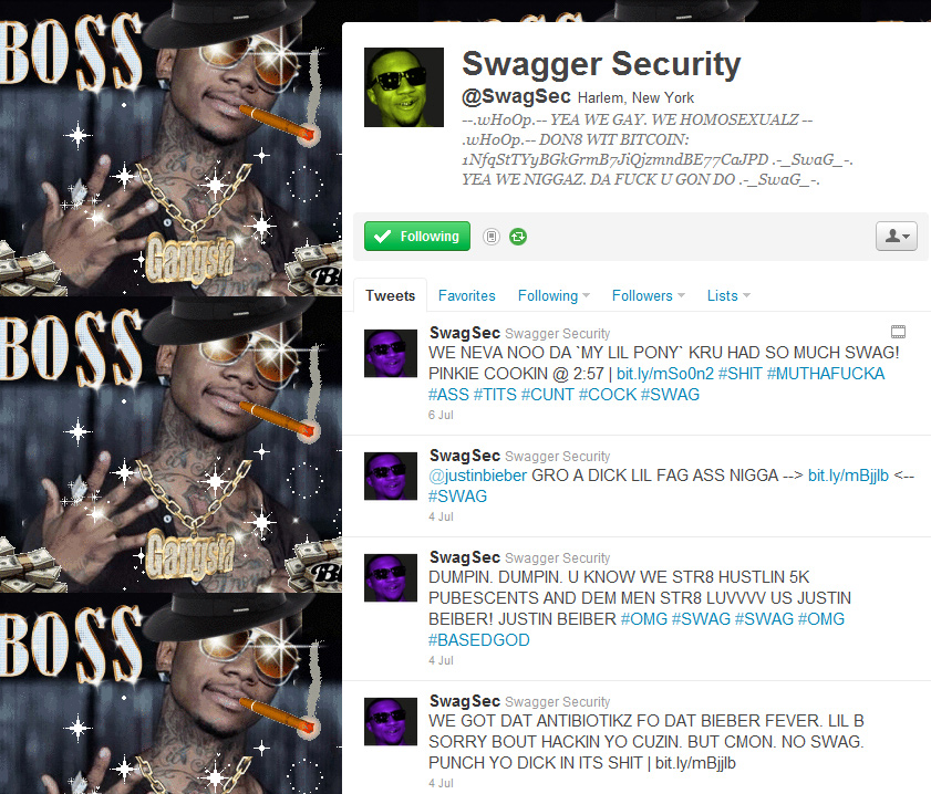 swagsec swagsec Cracktivist group SwagSec jump on Justin Biebers dick